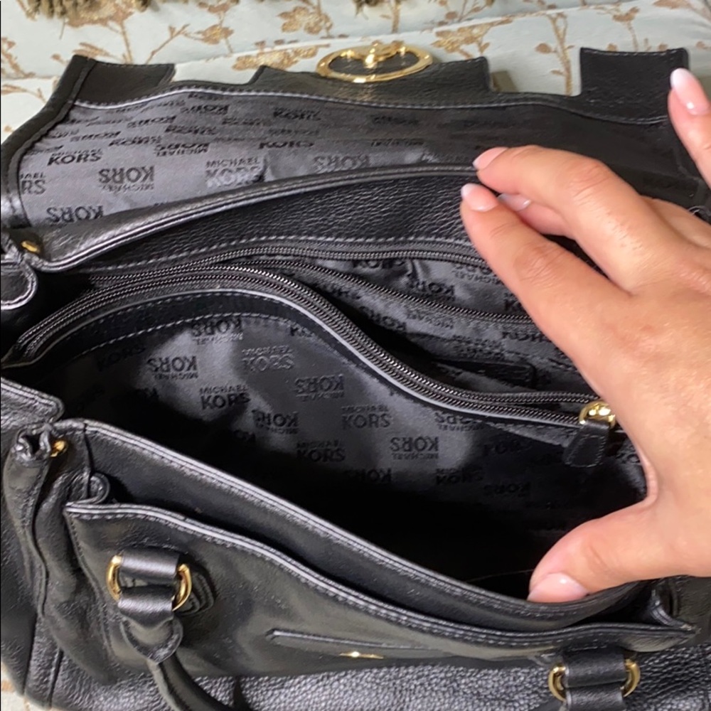 Michael Kors Black Leather Purse - Picture 4 of 6